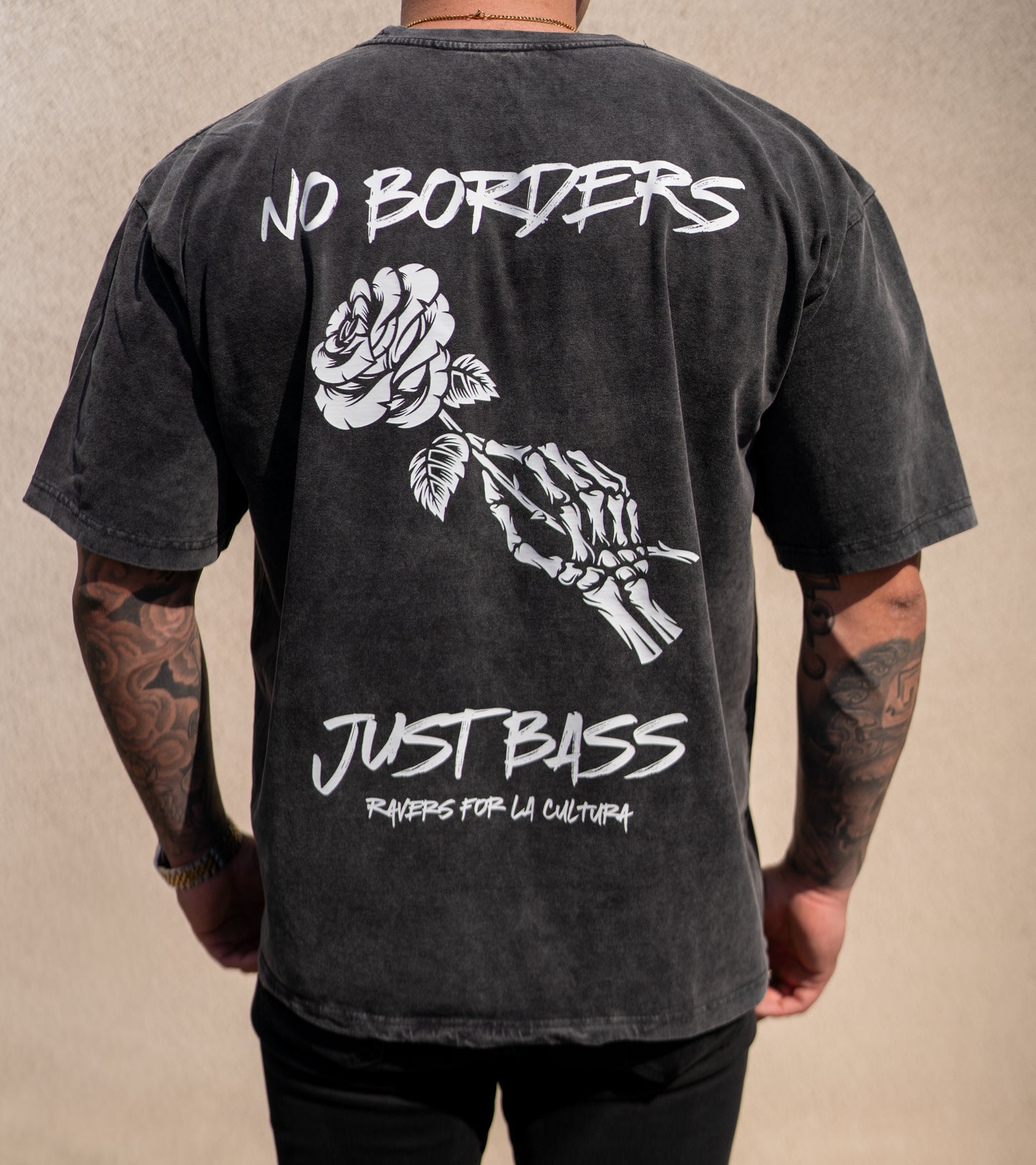 Acid Wash “No Borders Just Bass” Tee