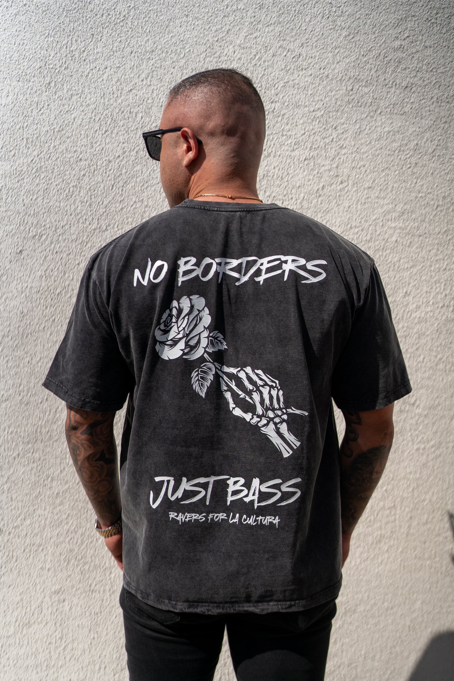Acid Wash “No Borders Just Bass” Tee