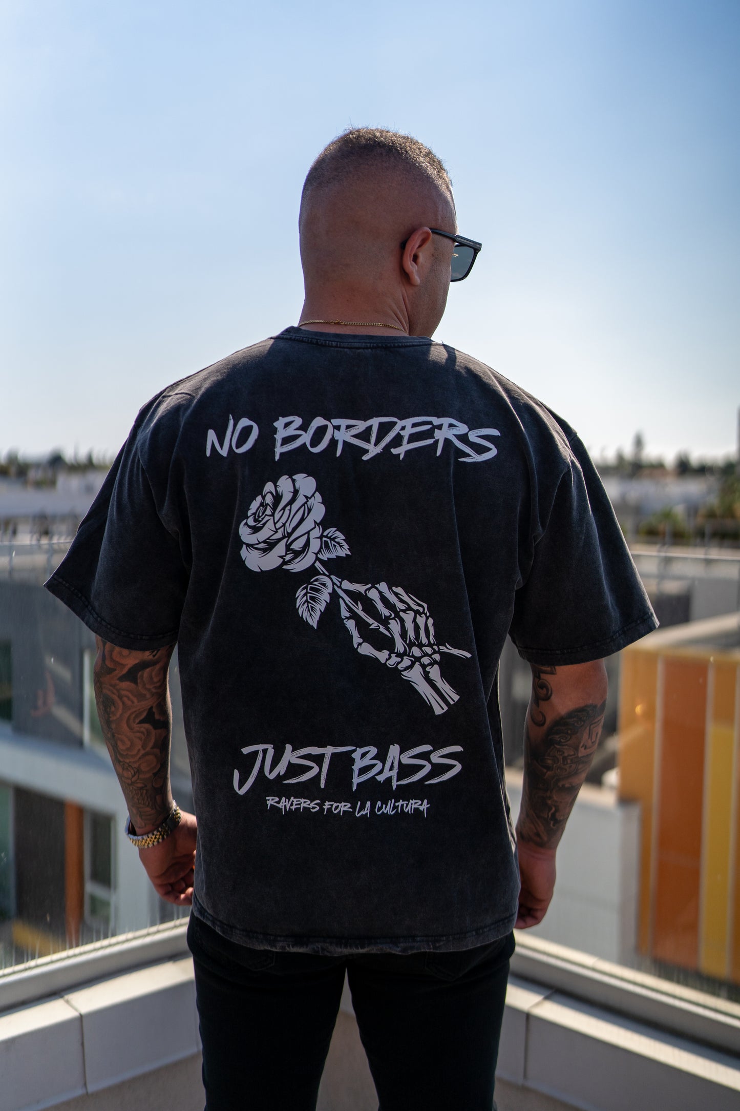 Acid Wash “No Borders Just Bass” Tee